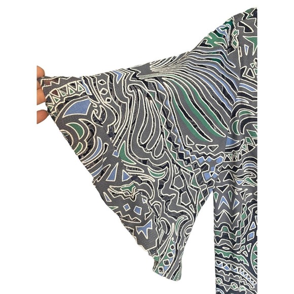 BCBGMAXAZRIA Womens Tati Tribal Burnout Mesh Dress Size XXS Multicolor NWT - Picture 3 of 5